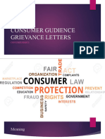 Consumer Gudience Grievance Letters