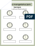 Green Illustrated Math O'clock Time Worksheet (Bahasa Indonesia) - 20240323 - 091258 - 0000