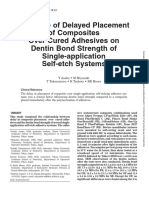 Influence of Delayed Placement of Composites Over Cured Adhesives On Dentin Bond Strength of Single-Application Self-Etch Systems
