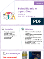 Aula 6 - Solubilidade e o Petróleo