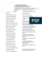 Examen Final Lengua Castellana Primer Periodo Grados Sextos A y B. 2024