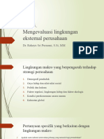 Mengevaluasi lingkungan eksternal perusahaan