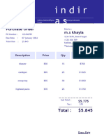 White Blue Minimalist Bakery Purchase Order