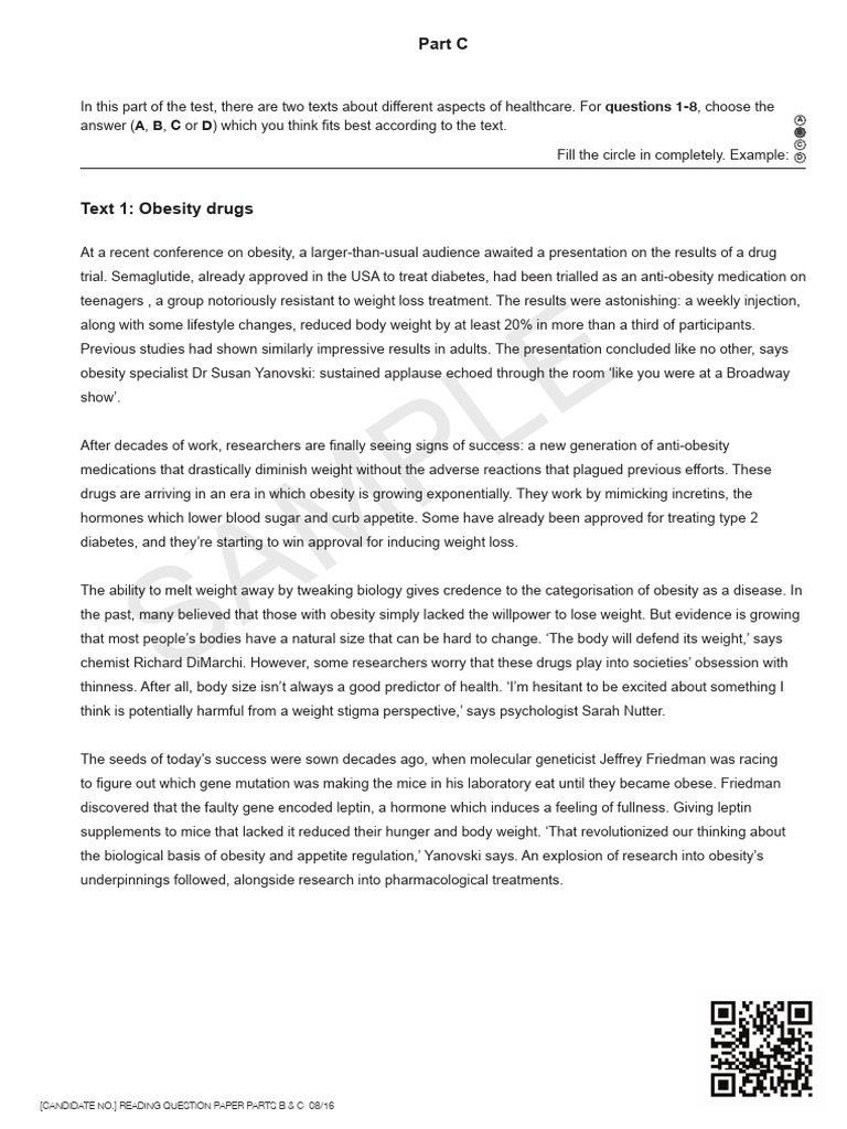 Practice Set 4 - Obesity Drugs (TEXTS) | PDF | Obesity | Diabetes