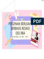 Microsoft PowerPoint - BIMTEK PERIZINAN BERBASIS RESIKO TGL 281123
