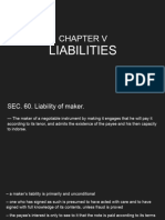 Chapter V - Liabilities