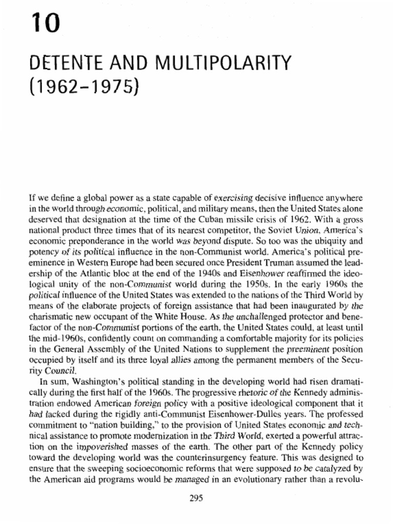3b Detente and Multipolarity, 1962-1975 - William R. Keylor | PDF ...