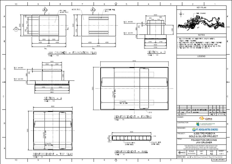 Jaw Crusher Foundation Drawing | PDF