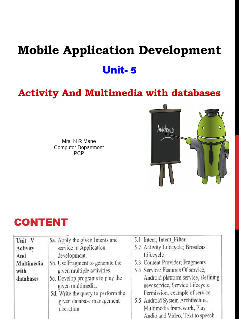 Mad Unit 5 Pdf Bluetooth Databases