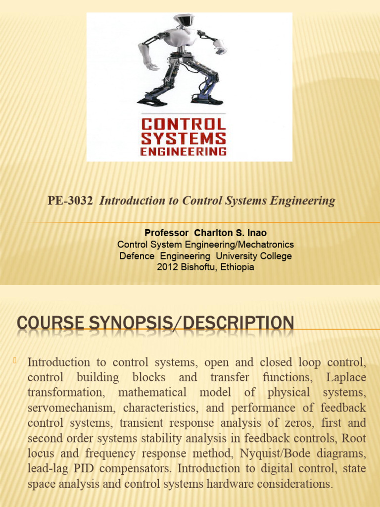 Control Systems Engineering Overview | PDF | Control Theory | Feedback