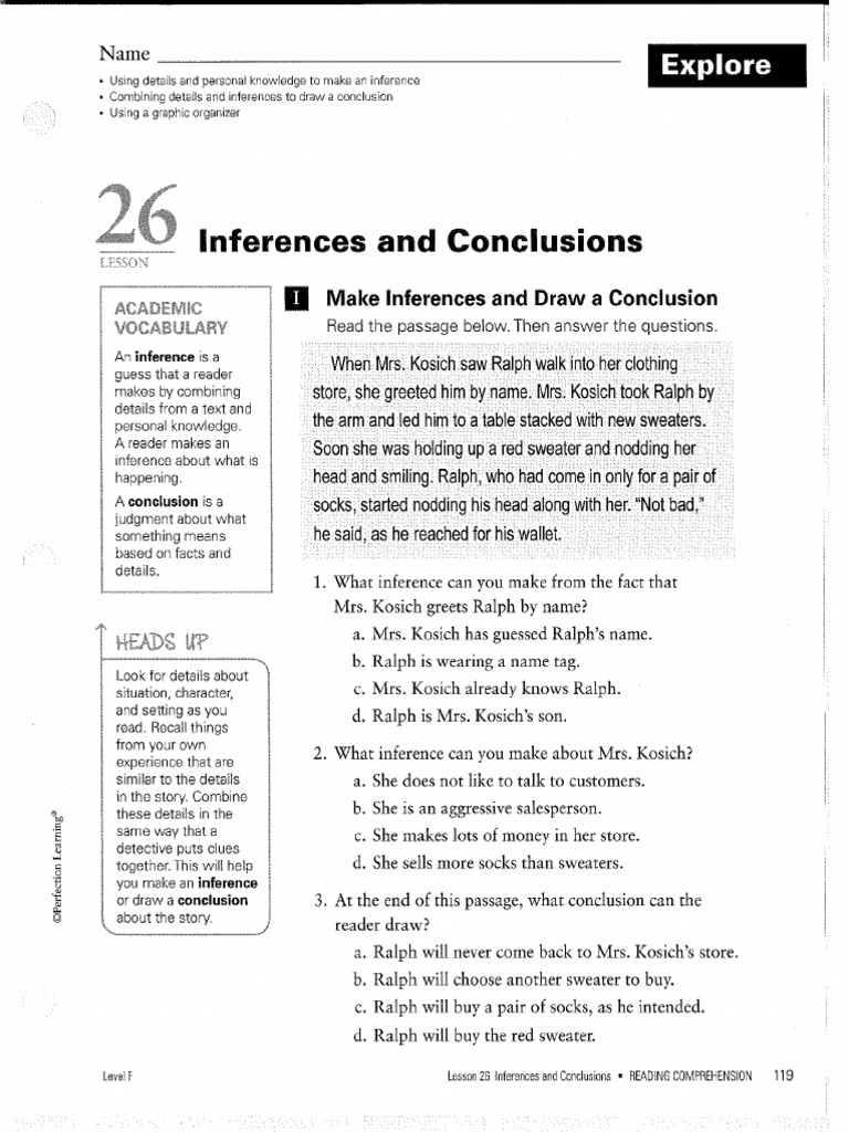 Pertemuan 12 Reading Inference Worksheet Pdf Reading Comprehension