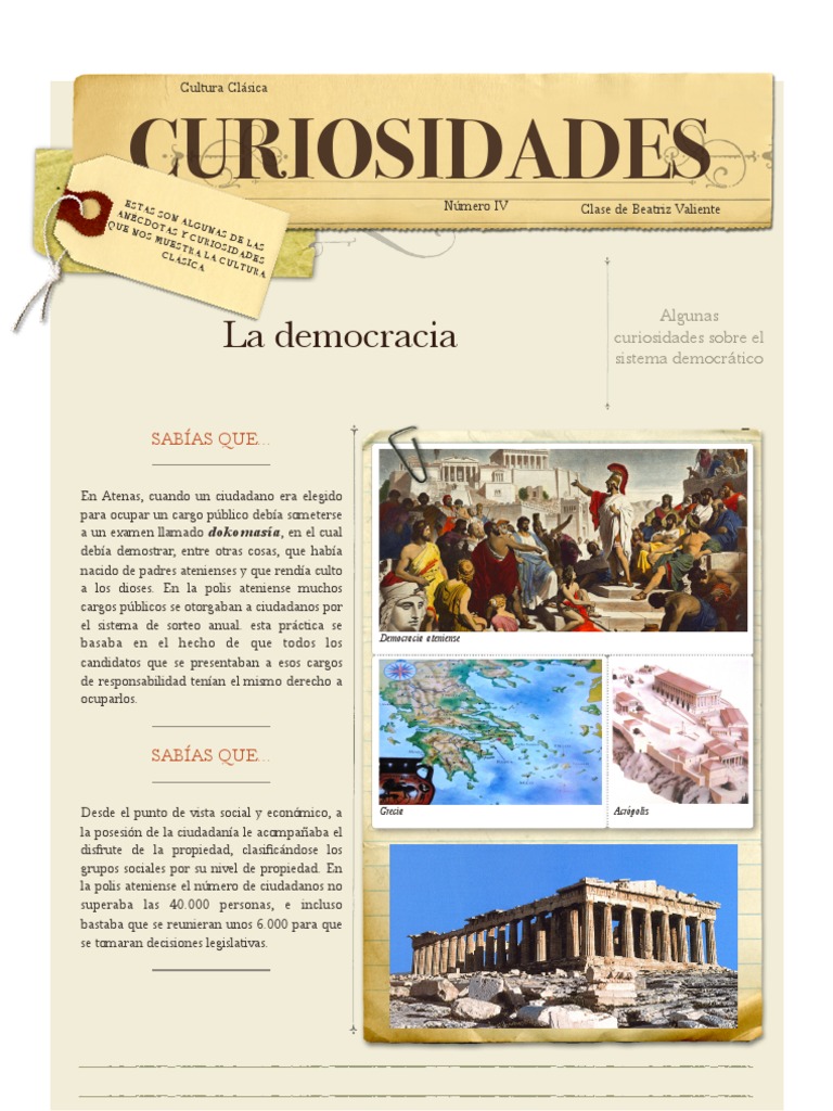 Curiosidades de la Democracia Ateniense | PDF