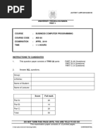 AIS155 Test 1 APR 2019