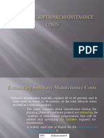 Estimating Software Maintenance - Cost