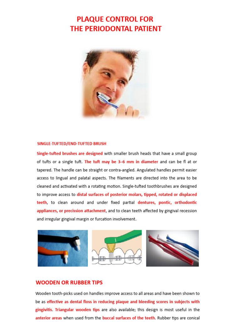 Effective Plaque Control Techniques | PDF | Oral Hygiene | Toothbrush