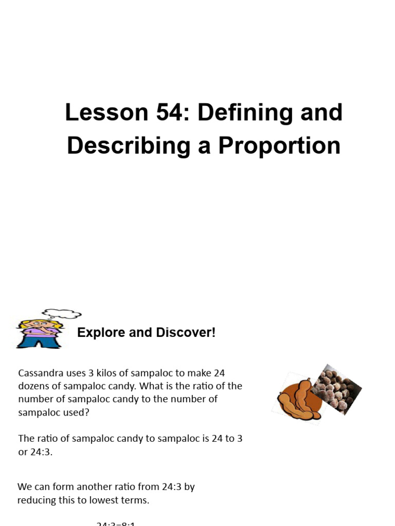 Lesson 54 Powerpoint | PDF | Ratio