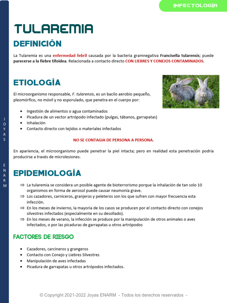 Tularemia | PDF | Causas de la muerte | Medicina