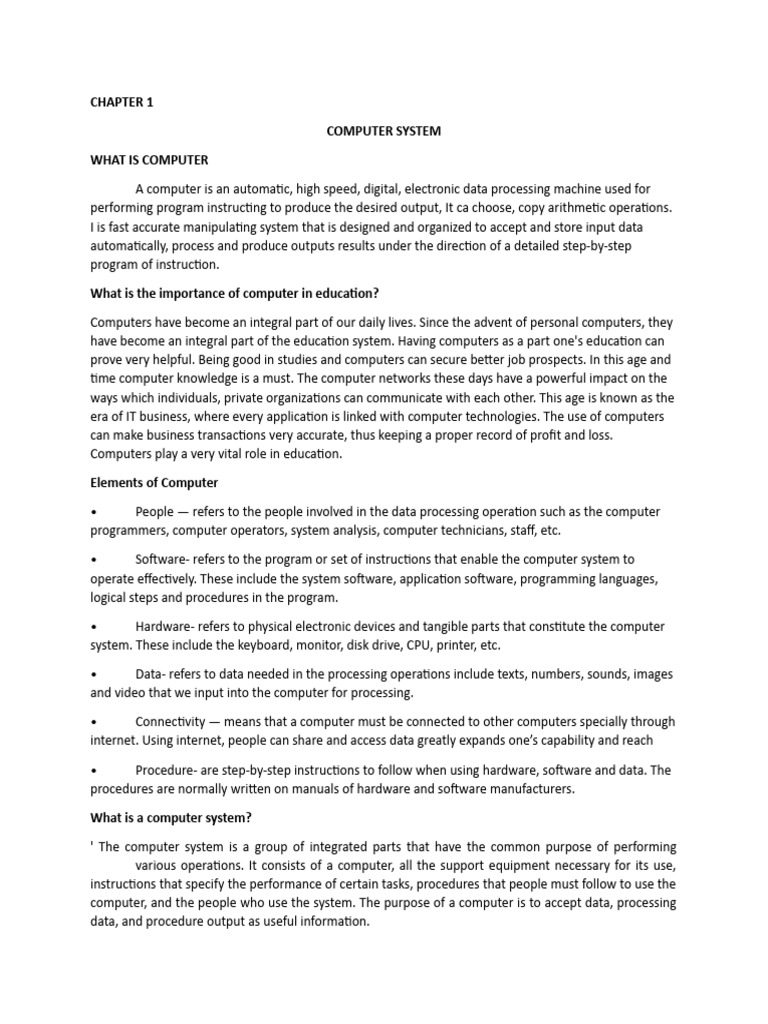 Importance Of Computer System In Science