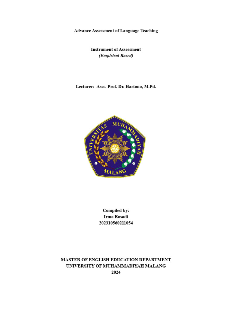 Language Assessment Instruments Analysis | PDF | Educational Assessment ...