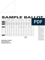 Saratoga Sample Ballot