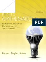 Finite Mathematics For Business Economics Life Sciences and Social Sciences