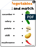 1 Vegetables Read and Match