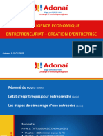 Intelligence Économique Et Création D'entreprise - ISM Adonai