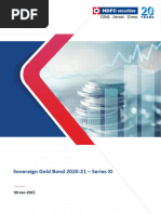 HDFC Sec Note - Sovereign Gold Bond 2020-21 - Series XI