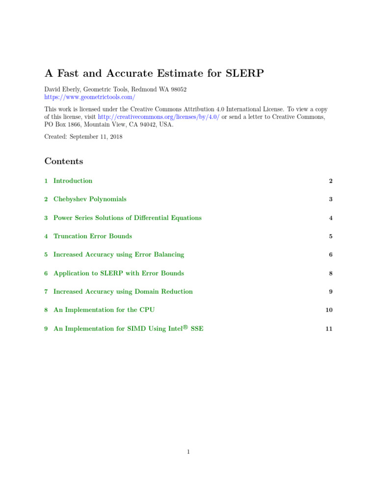 Fast SLERP Estimation Techniques | PDF | Polynomial | Mathematics