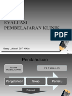 Evaluasi Pembelajaran Klinik: Dessy Lutfiasari, SST, M.Kes