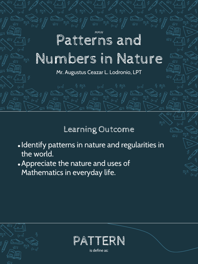 1 Patterns and Numbers in Nature PDF Area Euclid