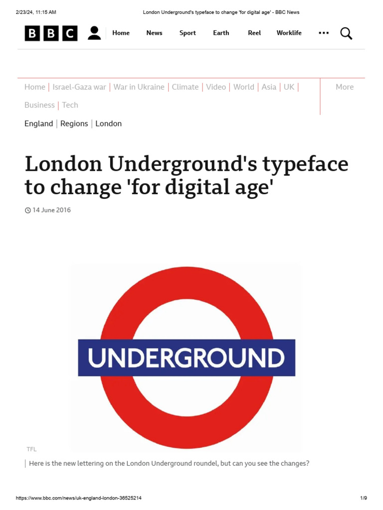 London undergrounds typeface to change for digital age bbc news pdf