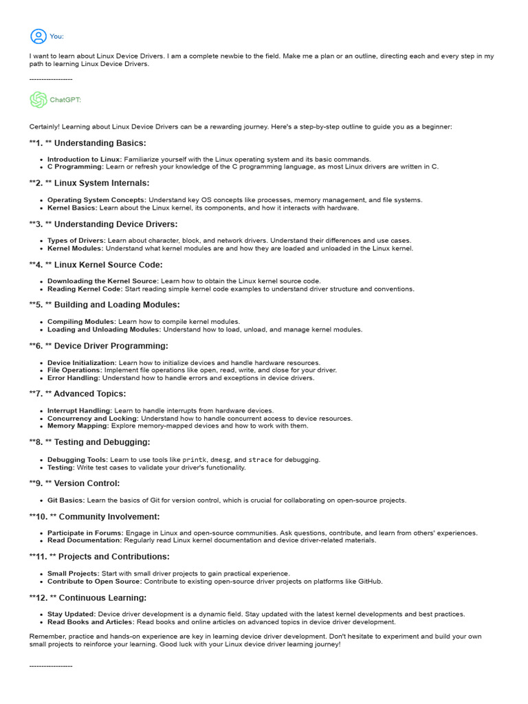 Beginner's Guide to Linux Device Drivers | PDF | Operating System ...
