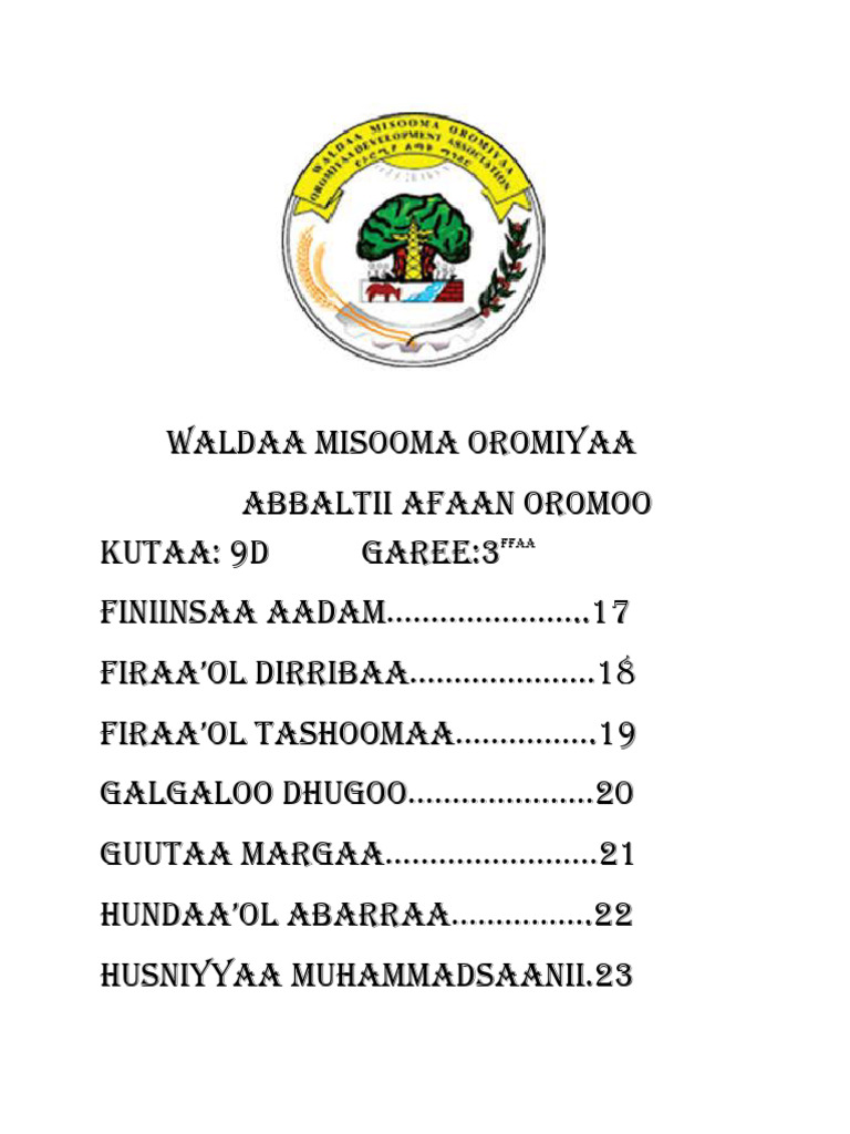 BUSINESS PLAN IN AFAAN OROMO PDF FREE DOWNLOAD 2022 visual data 2