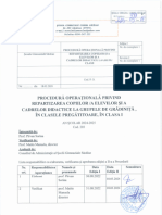 Procedura Distribuire Elevi Clasa Pregatitoare