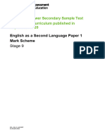 English As A Second Language Stage 9 Sample Paper 1 Mark Scheme - tcm143-595850