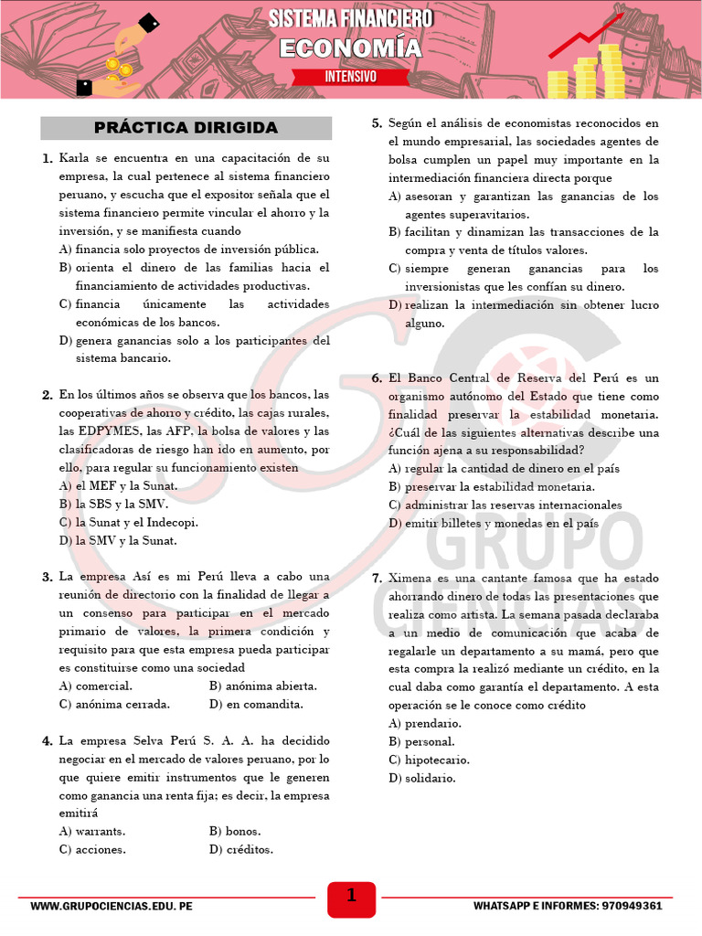 Sistema Financiero y Banco en Perú | PDF | Bancos | Sistema financiero