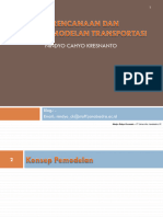 Perencanaan Dan Pemodelan Transportasi 02 Konsep Pemodelan