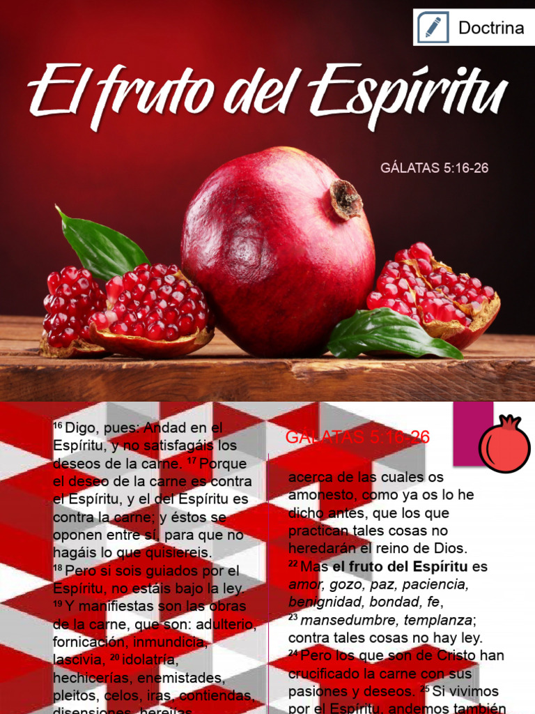 ED 09 19 2021 El Fruto Del Espiritu | PDF | Fruto Del Espiritu Santo ...