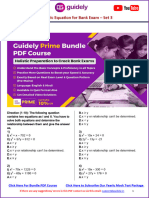 Quadratic Equation For Bank Exam - Set 3