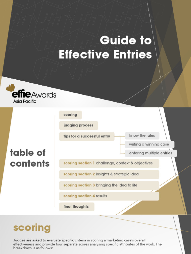 2024 Guide To Effective Entries | PDF | Brand | Marketing