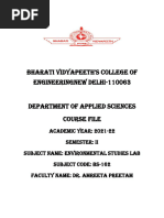 EVS Lab Course File BS162