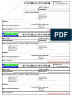Leave Request Form (LRF)
