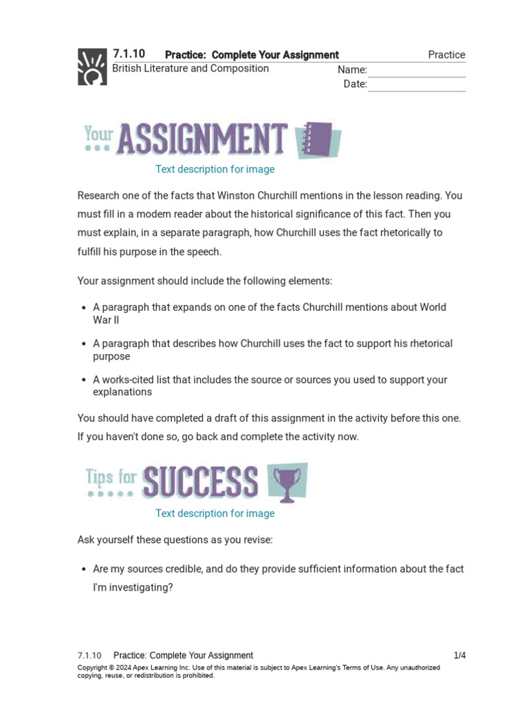 Kami Export - 7.1.10 Practice - Complete Your Assignment (Practice ...