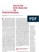 F, Lecomte, L'information Et Les Règles de Droit Dans Les Processus de Restructuration