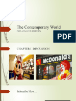 The Contemporary World ..CHAPTER I