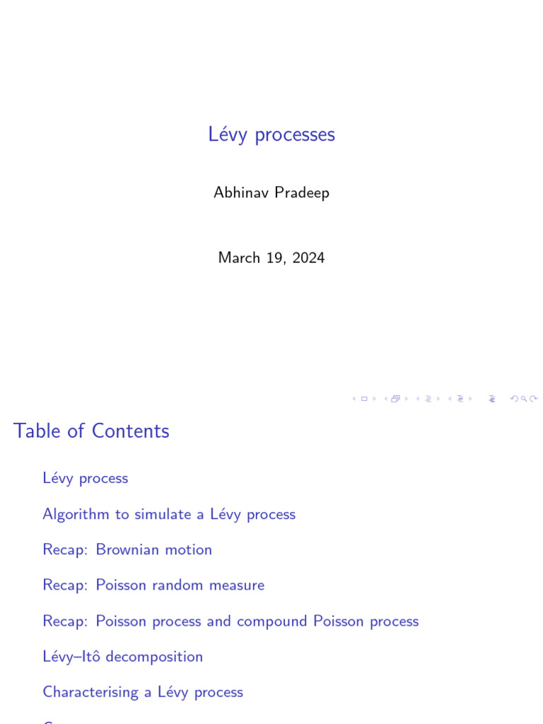 Understanding Lévy Processes and Simulation | PDF