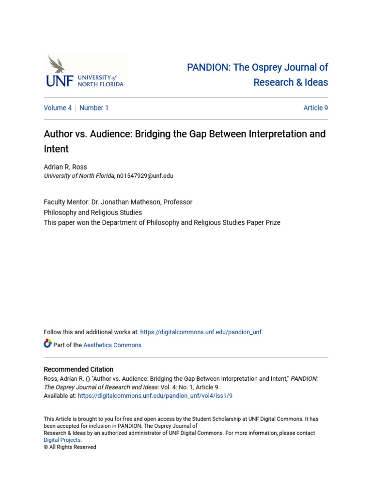 Author vs. Audience | PDF