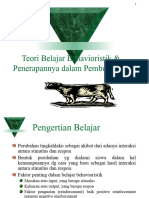 BEHAVIORISTIK Penerapannya Dalam Pembelajan