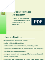 Public Health Nutrition - BPH200 - Update